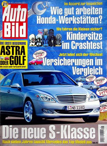 Deckblatt Auto Bild (45/2003)